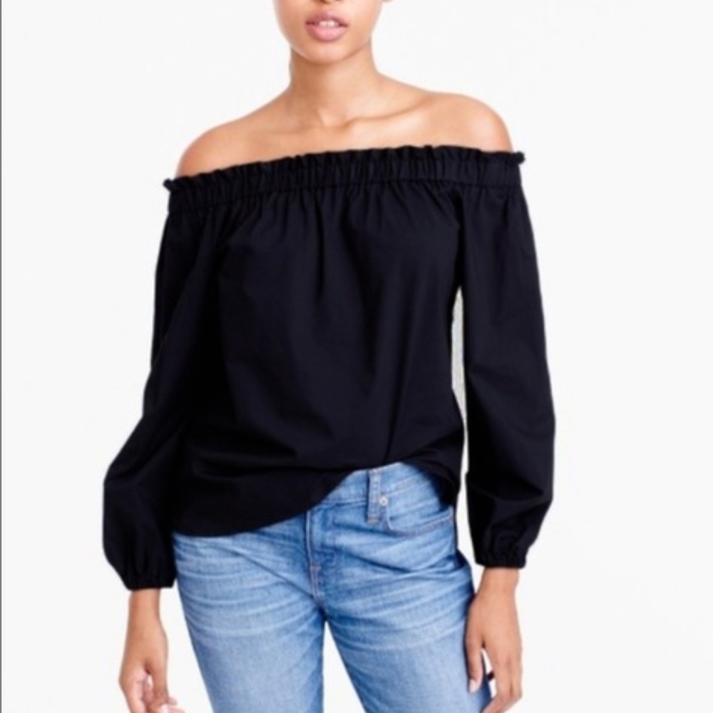 J-Crew off-the-shoulder Cotton Top